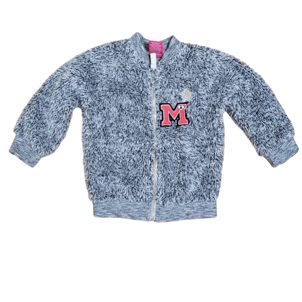 Disney Minnie Mouse Toddler Fleece Jacket Grey Size 18 Month